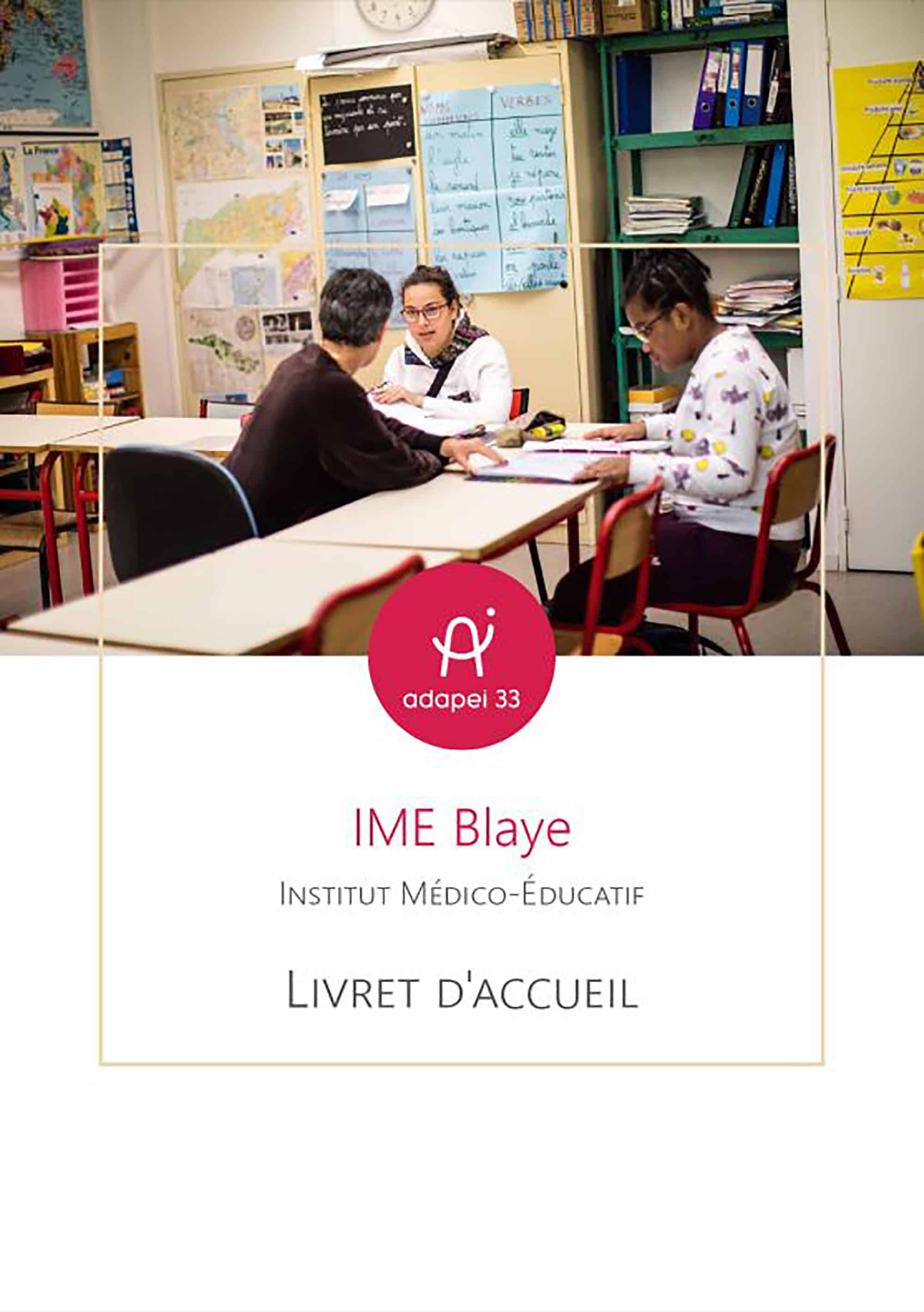 Livret d'accueil IME Blaye