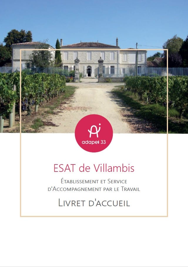 Livret d'accueil ESAT Villambis