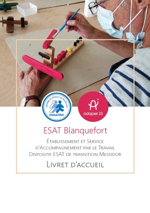 Livret d'accueil ESAT Blanquefort Messidor
