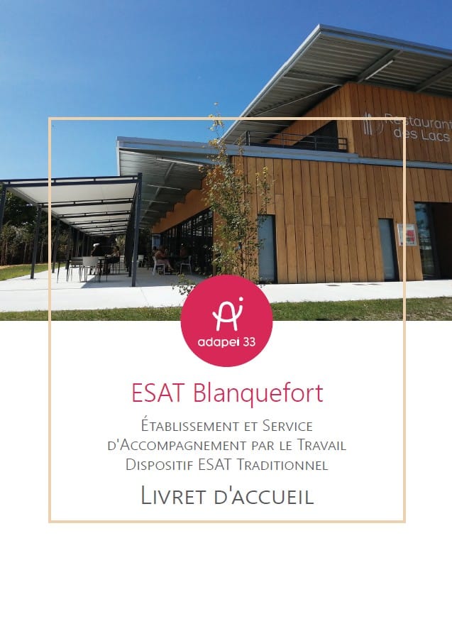 Livret d'accueil ESAT Blanquefort Tradi