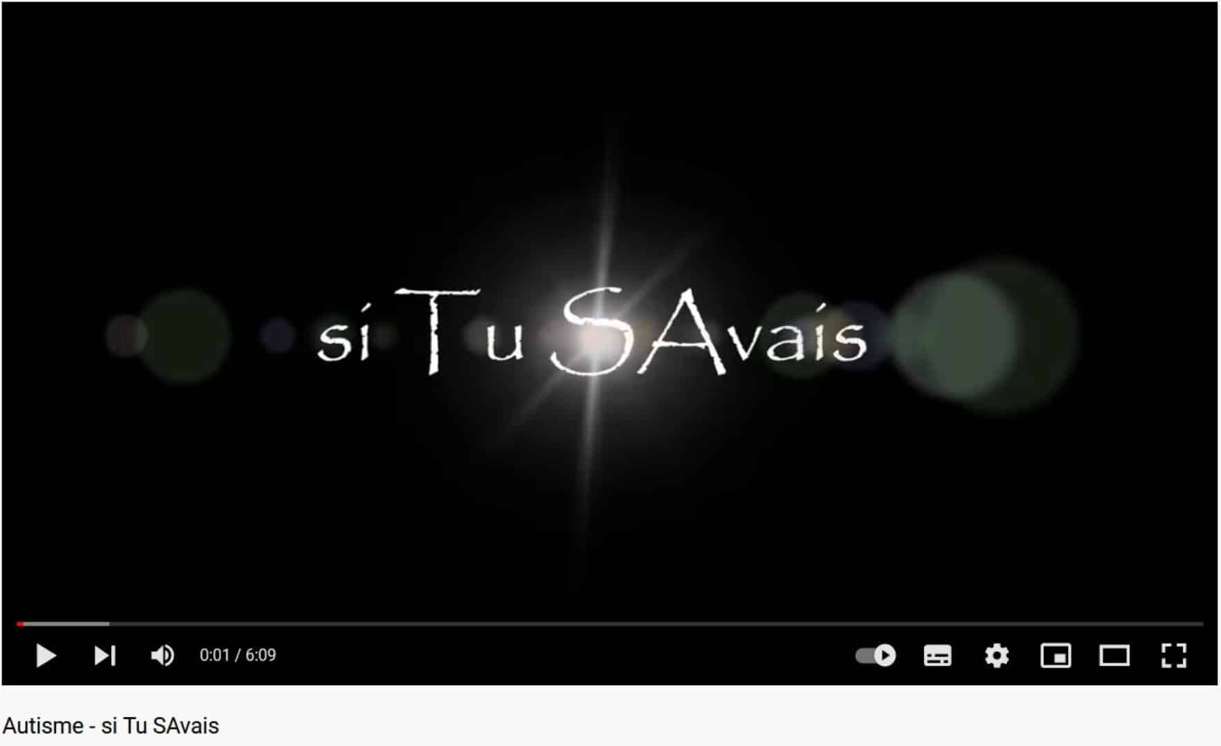 AUTISME – “si Tu SAvais” – A écouter et à méditer…