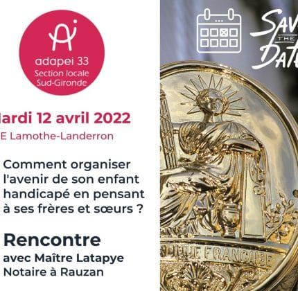 [RENCONTRE] – “Comment organiser l’avenir de son enfant handicapé en pensant à ses frères et sœurs ?”