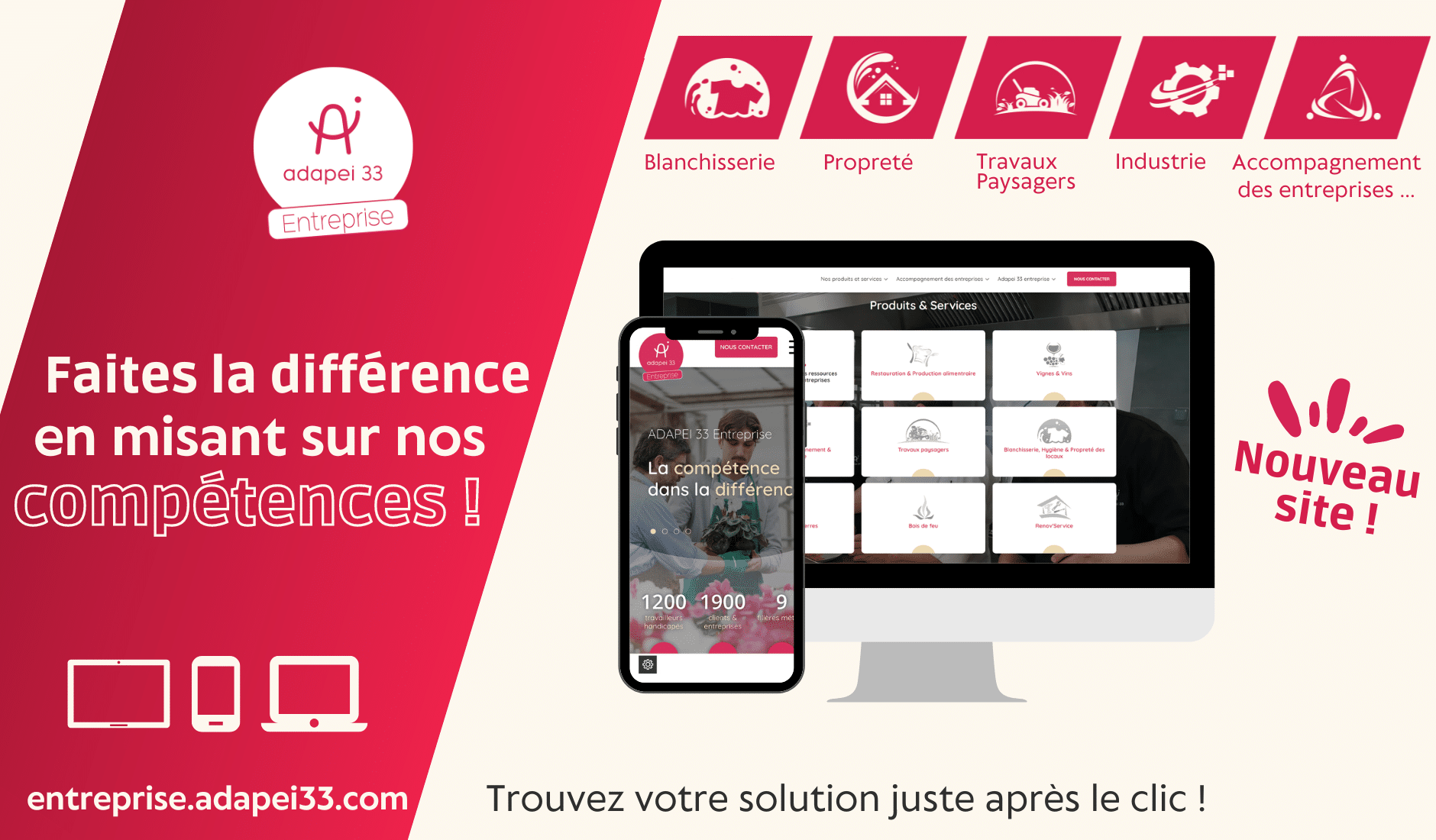 Un nouveau site web Adapei33 Entreprise !