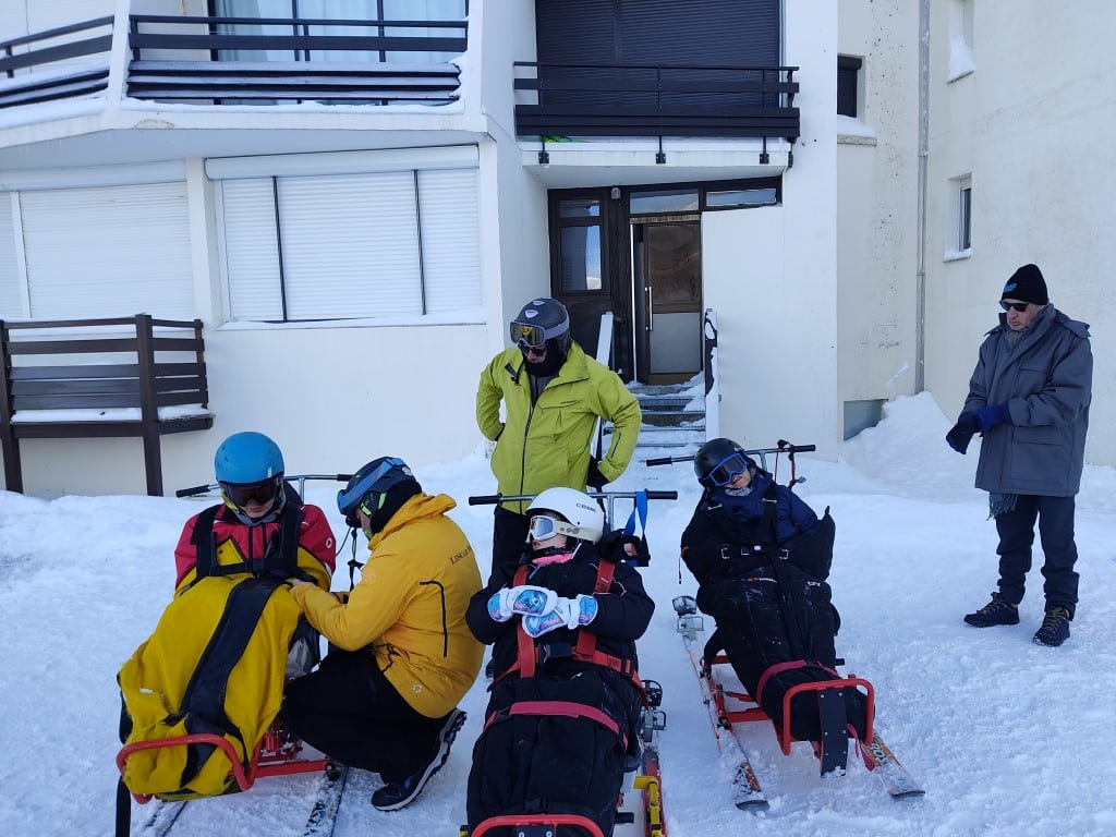 personnes accompagnées pratiquant le handiski