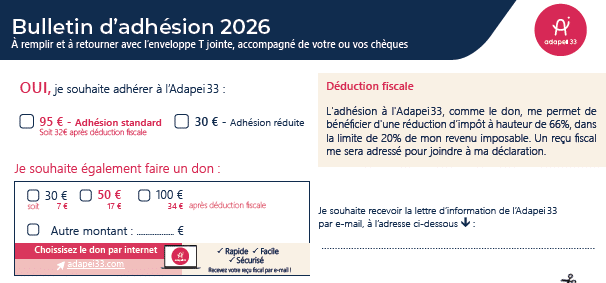 Bulletin d'adhésion 2026